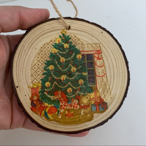 Rustic Wood Slice, Christmas Tree Ornament, Christmas Tree Decoration - Picture 4 of 4